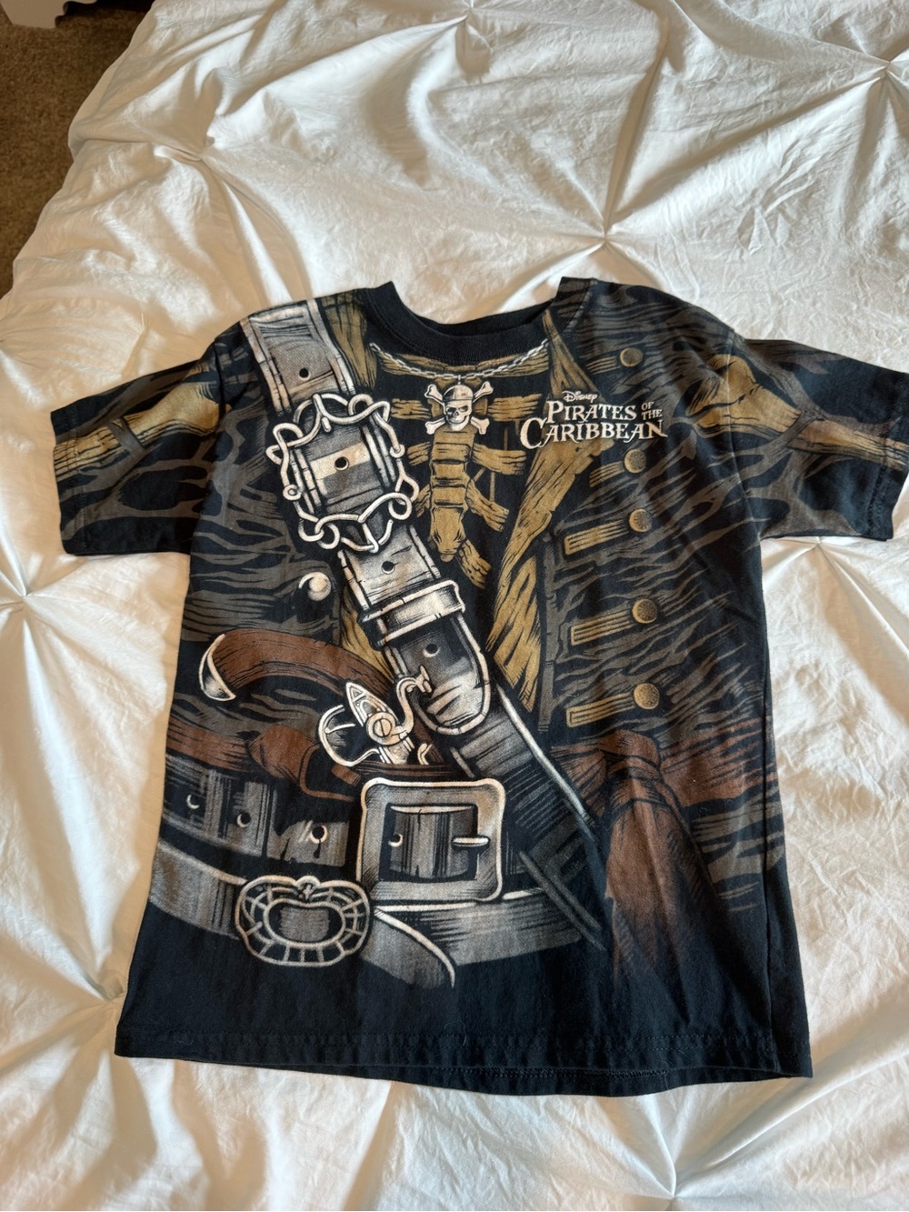 Disney Parks Pirates of the Caribbean Costume Graphic Tee | Youth Small